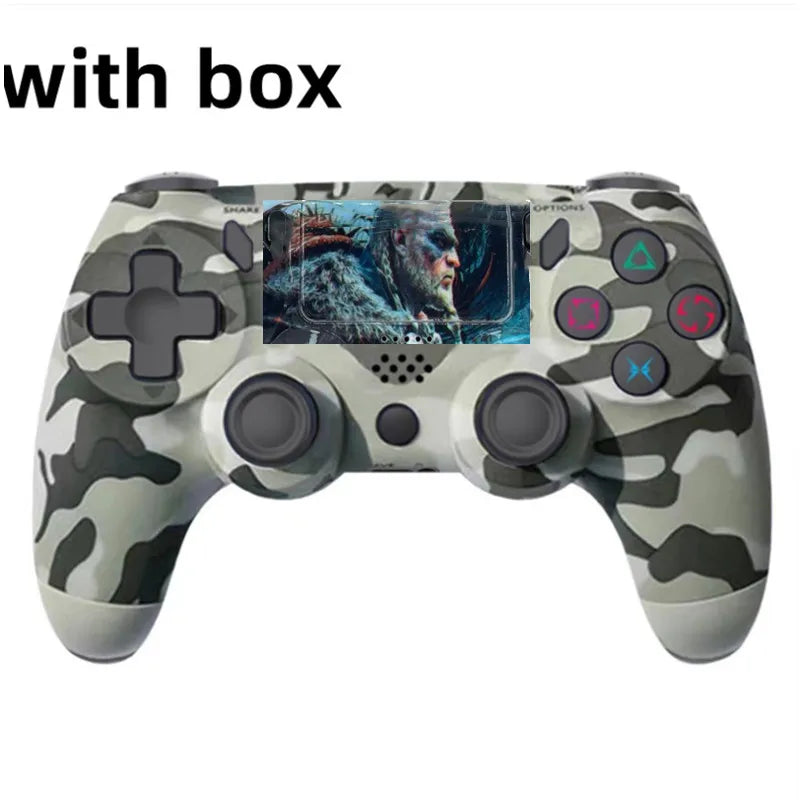Wireless  Controller Gamepad 6-Axis Dual Vibration With LED Light Bar Joystick Joypad For PS Console /PC/iPad/Andriod/iPhone