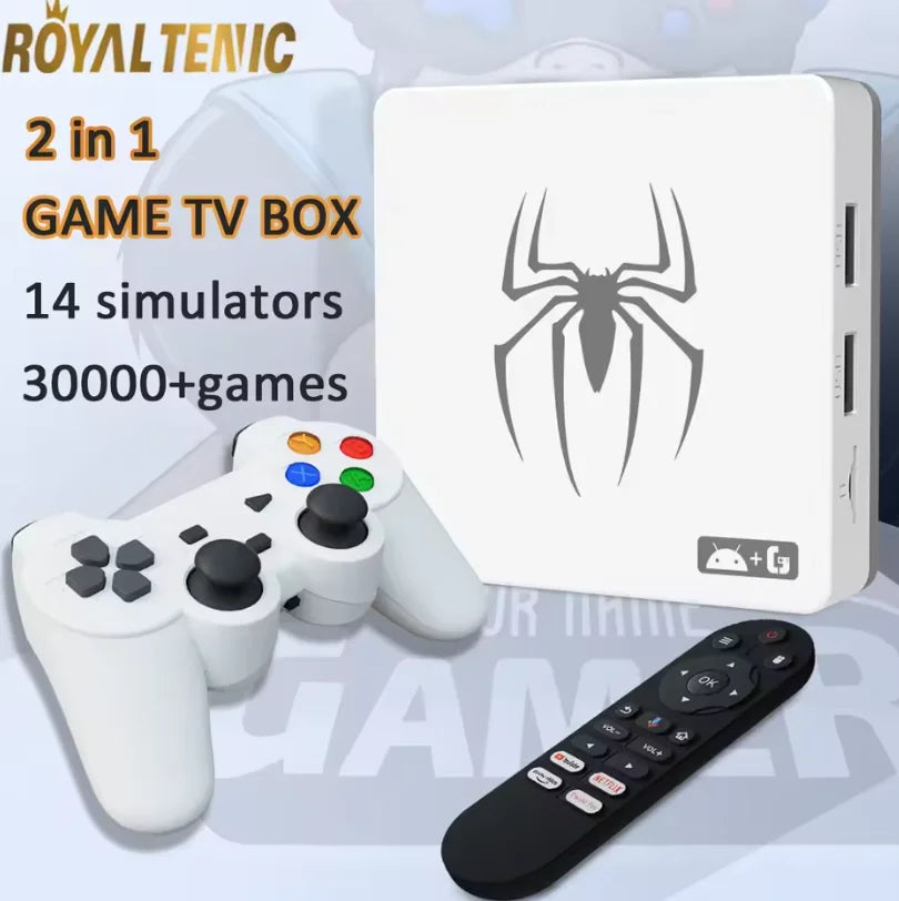 Nueva Consola de Juegos 2 en 1 con Sistema Dual G7, Salida 8K 3D, 30,000 Juegos, 2GB de RAM, 64GB SSD, Android 16.0, Controles Inalámbricos Duales de 2.4G