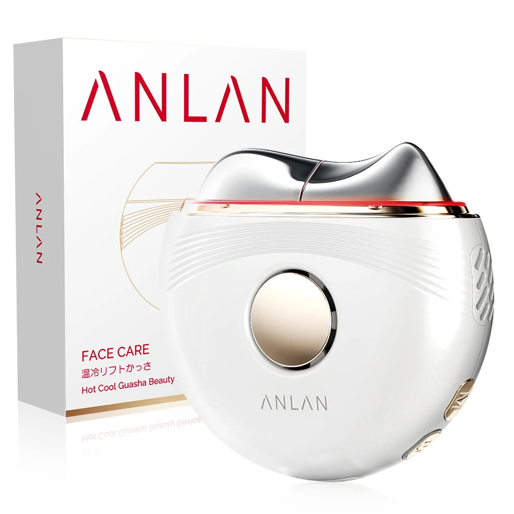 ANLAN Masajeador Guasha Eléctrico Lifting Facial EMS Antienvejecimiento Elimina Edema Reafirma la Piel Raspado Térmico Dispositivo de Belleza para el Cuidado de la Piel