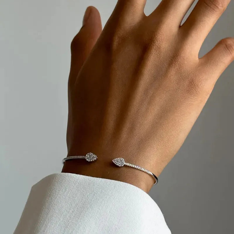 Pulsera redonda de diamantes cultivados en laboratorio DEF / VS VVS de 0,4 quilates/pulsera de puño para hombres y mujeres se puede usar joyeros de lujo de oro de 10K 14K 18K