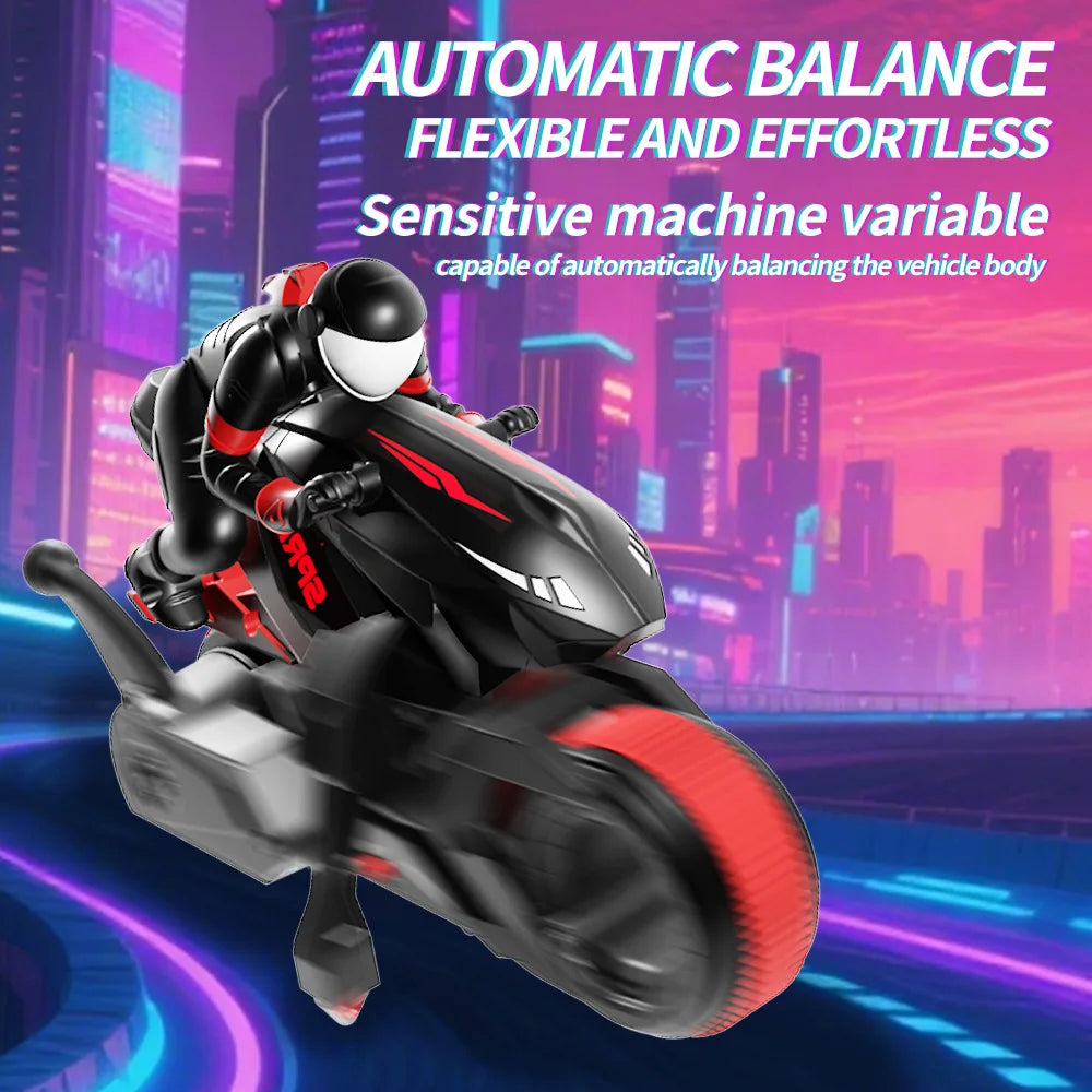 Nueva llegada: Motocicleta de acrobacias a control remoto, juguete de coche a alta velocidad con derrape y rotación de 360°, modelo multifuncional y rápido para niños