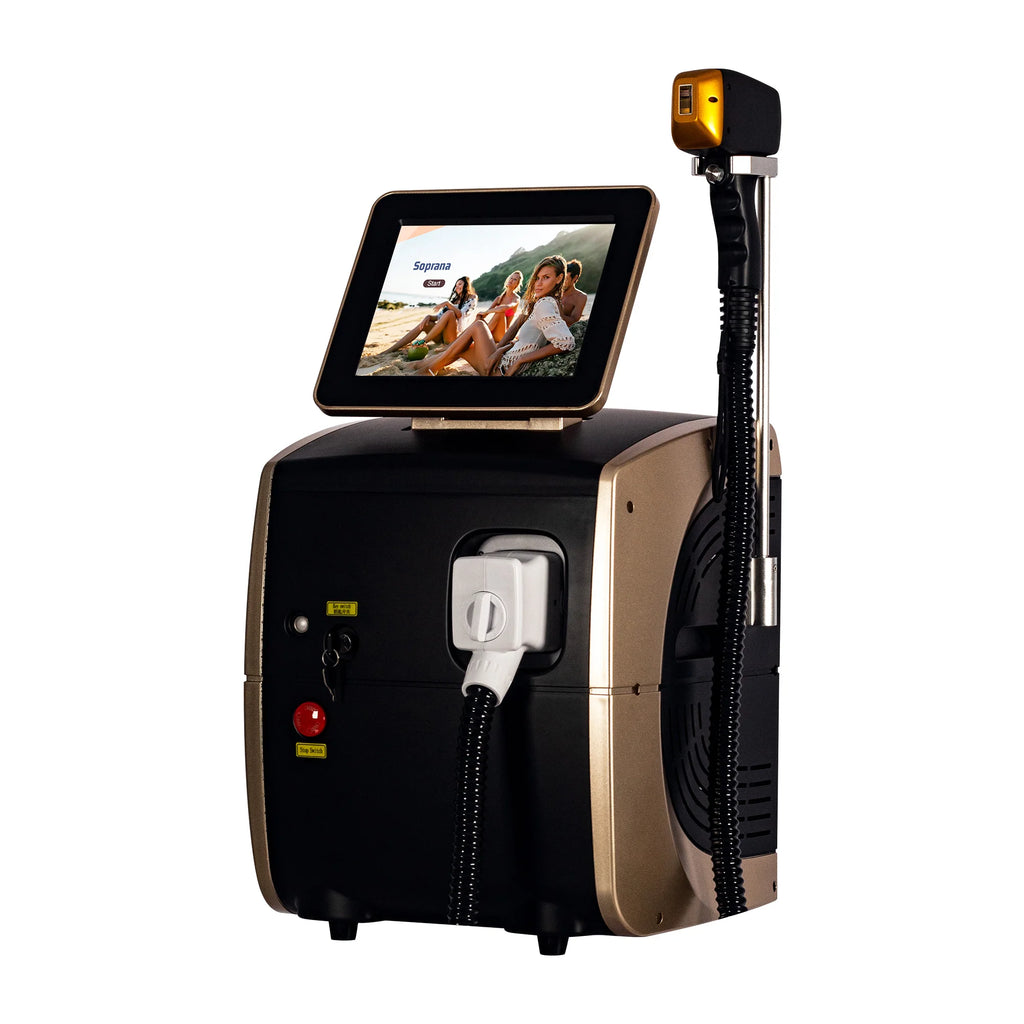 Depilación Corporal Permanente e Indolora, Depiladora Láser de Diodo de Platino con Hielo de 6000W, Máquina de Belleza Profesional