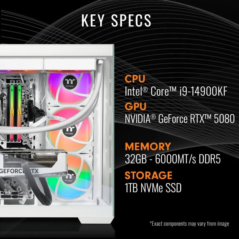 Computadora de Escritorio para Juegos i1480S-380 Core ™   i9-14900KF, Memoria ToughRam de 32GB DDR5 6400MT/s RGB, NVIDIA ®   GeForce RTX ™   5080, 1TB NVMe M.2, Wi-Fi