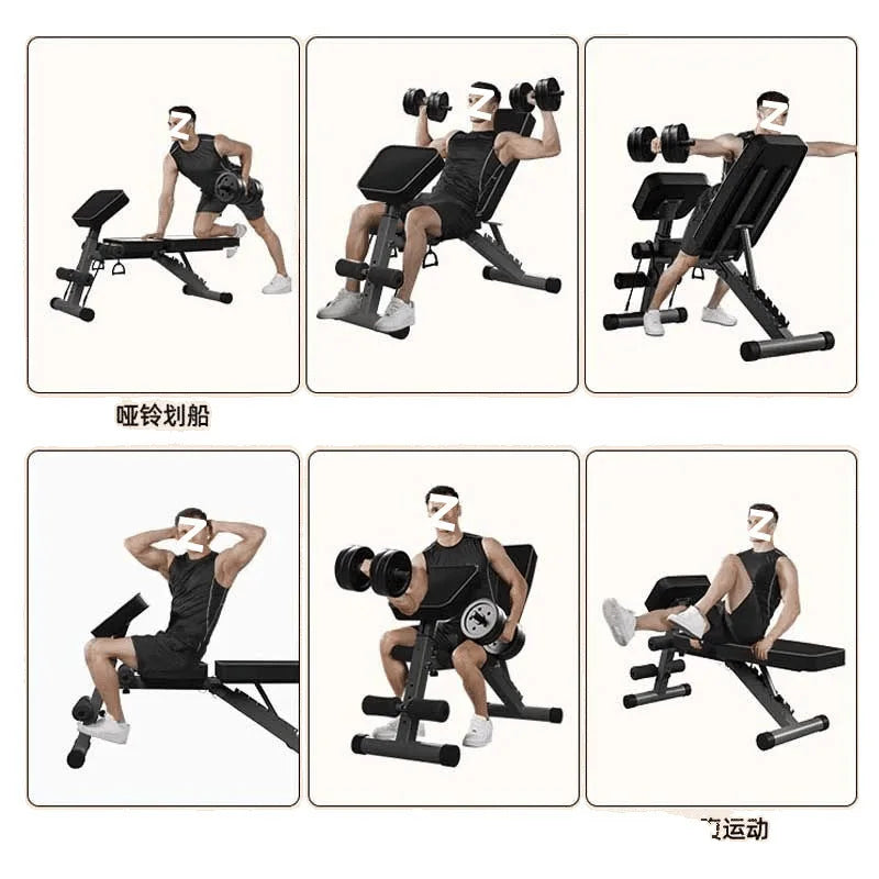 Taburete con mancuernas, silla de Fitness, ayuda multifuncional para abdominales, equipo de Fitness, banco de prensa para el hogar