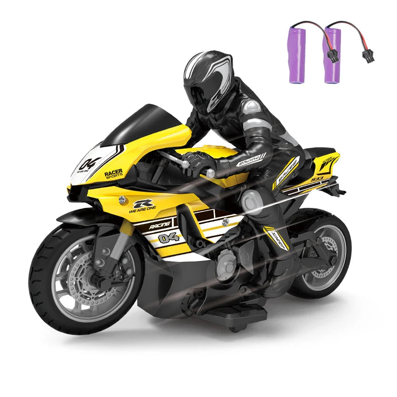 2.4G 1: 10 Rc Motorcycle 4CH Electric Drift Motorcycle for Children Remote Control Car Electric Model Toys for Boys Kids Gift