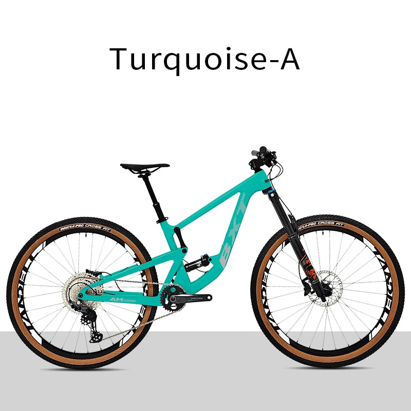 Bicicleta de montaña BXT de doble suspensión, cuadro de fibra de carbono, rodada 29, compatible con horquilla de 160mm de recorrido, eje Boost y tubo de sillín con suspensión