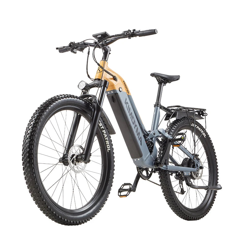 Bicicleta eléctrica de montaña KIMDYMA K02, batería extraíble de 48V 20AH, cuadro de aleación de aluminio, neumáticos todoterreno de 27.5*2.8, frenos hidráulicos, sensor de par, bicicleta eléctrica para ciudad y todoterreno.