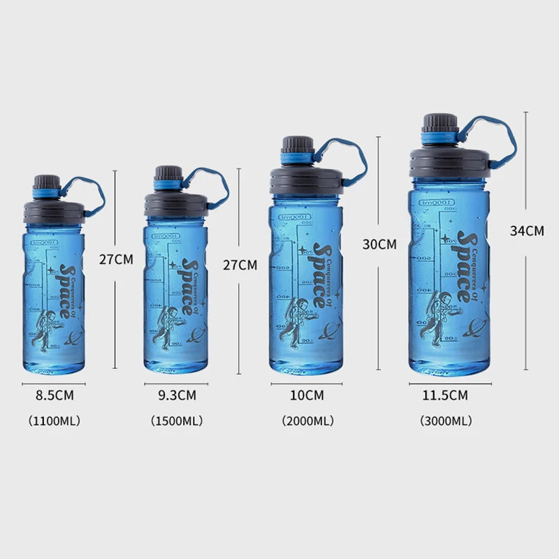 Botella de agua deportiva para Fitness, botella de agua de plástico de gran capacidad de alta calidad para escalada al aire libre, botella de bebida para bicicleta, hervidor