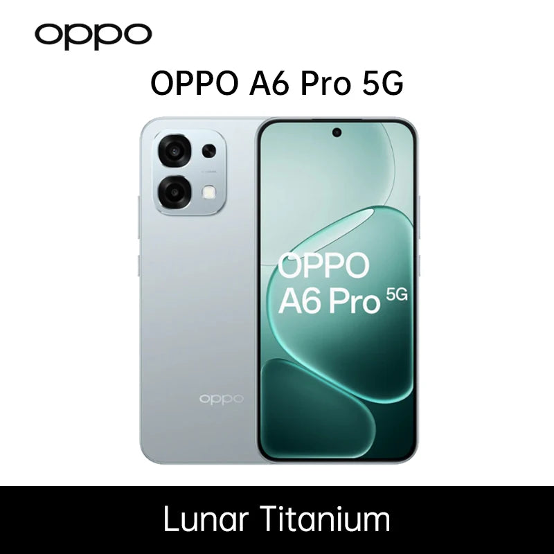 Smartphone OPPO A6 Pro 5G versión UE 8GB+256GB, 6500mAh, MTk Dimensity 6300, AMOLED, cámara principal IA de 50MP, IP69