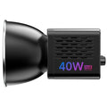 Ulanzi L024 40W RGB Luz de vídeo 2500-6500K Bicolor 0-359 °   Luz COB RGB Mini Luz de relleno de montaje Bowens Luz COB de 3400 mAh