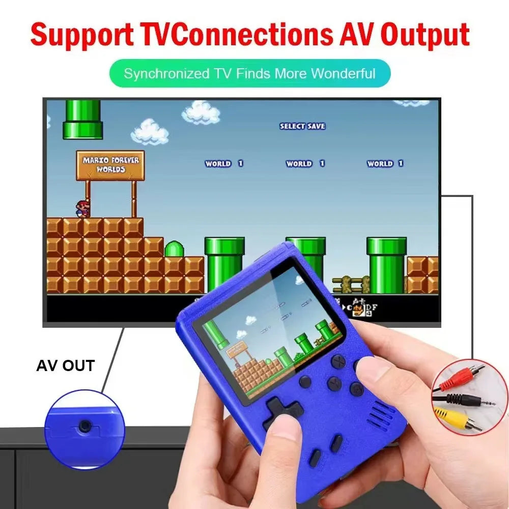 Retro Classic Handheld Game Console 400 Games Rechargeable Portable Mini Game Player Support TV Connection Kids Birthday Gift
