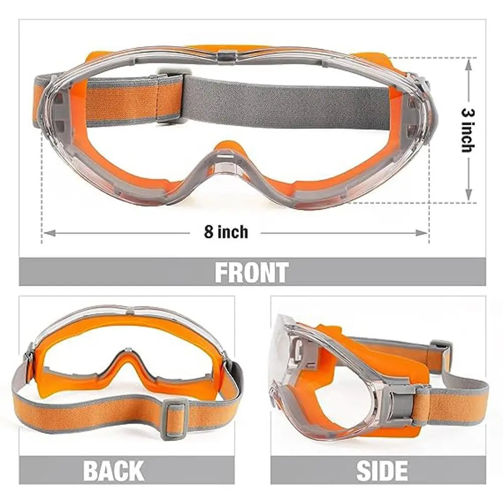 Gafas protectoras de montura grande HD, transparentes, antiultravioleta, impermeables, antiniebla, para montar y esquiar, gafas deportivas de seguridad