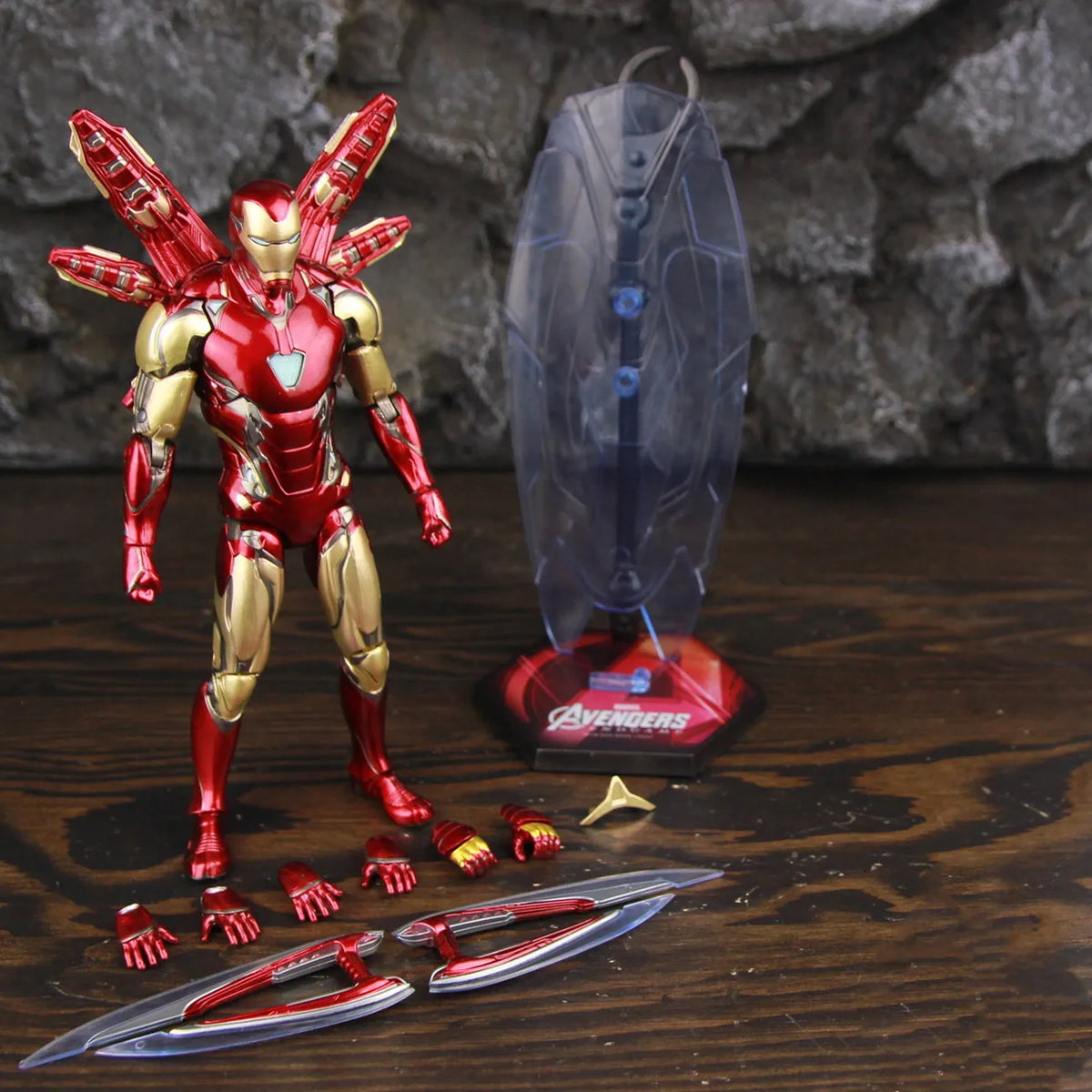 ZD Toys Marvel Iron Man MK46 MK45 MK1 MK2 MK3 MK4 MK5 MK6 MK7 MK33 MK17 7 "Figura de acción de película Iron Mark 1 2 3 4 5 6 7 Leyendas
