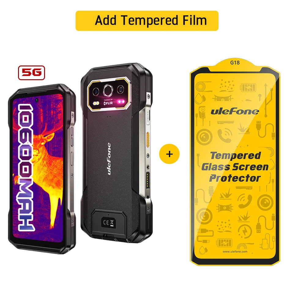 Ulefone Armor 27T Pro+ 5G 10600mAh 64MP Visión Nocturna Hasta 24GB+256GB Smartphone Robusto Android 15 6.78" 120Hz LCD