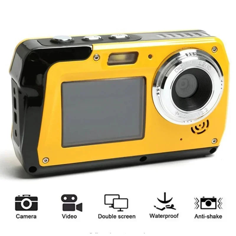 Cámaras digitales subacuáticas 4K, grabadora de vídeo de 56mp, antivibración, Selfie, IPS, pantallas duales, 10 pies, resistente al agua para snorkel y natación