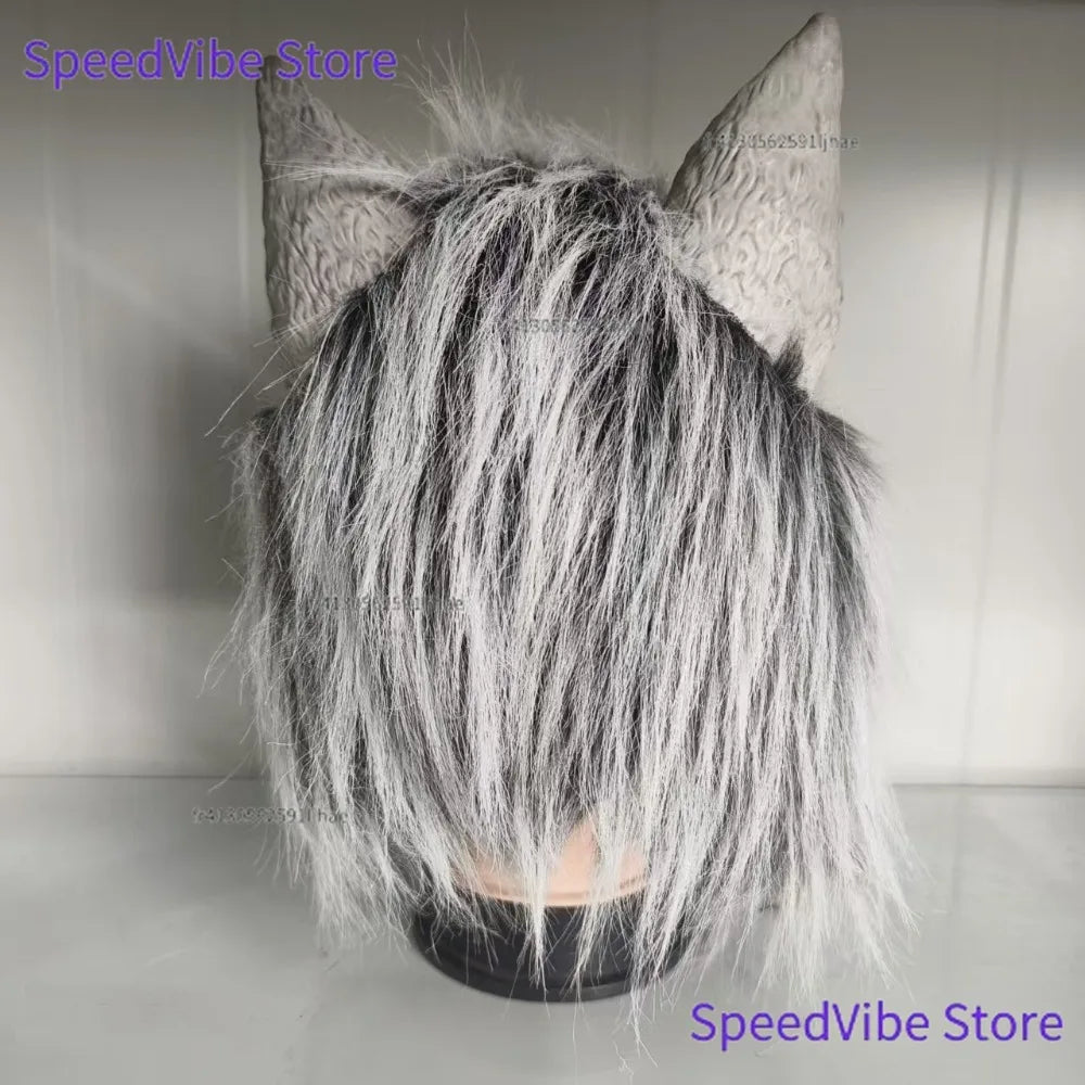 Kit de Disfraz de Cosplay de Hombre Lobo Talla Única para Halloween, Máscara de Lobo de Terror, Garras, Guantes, Disfraz para Juego de Roles, Broma, Fiesta de Cosplay