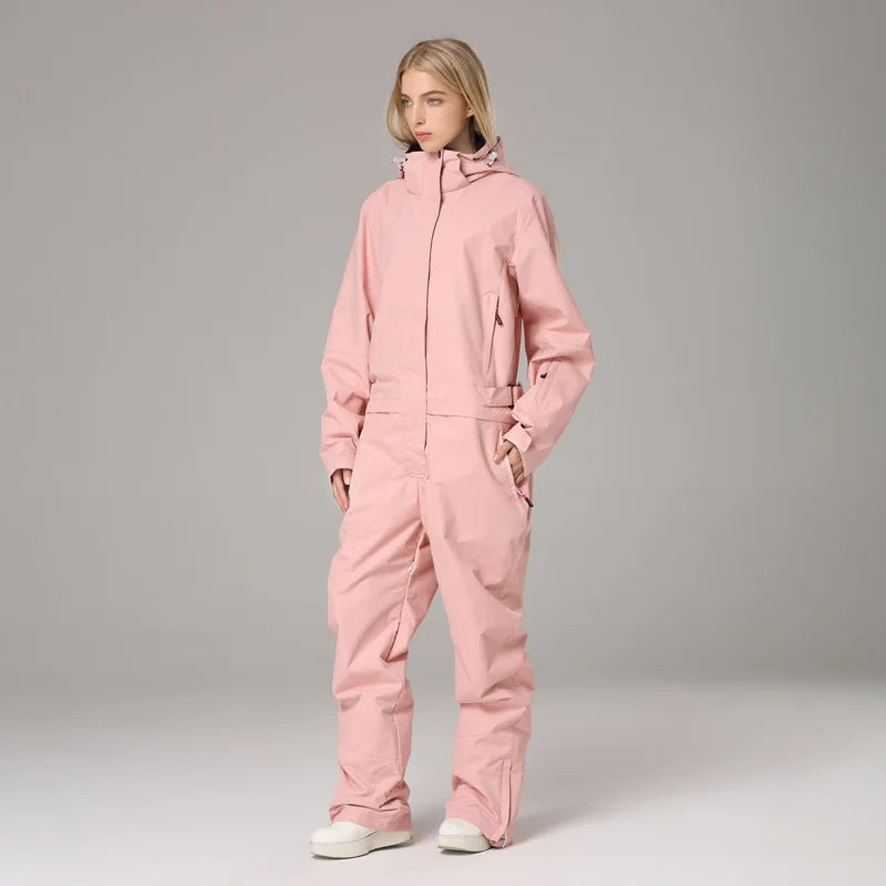 Mono de traje de esquí para hombres y mujeres, impermeable, a prueba de viento, transpirable, cálido, deporte al aire libre, snowboard, invierno, 1 pieza