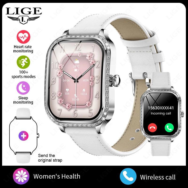 New Smart Watch For Women Gifts 1.75" HD Display Heart Rate Sport Fitness IP68 Waterproof Bluetooth Call Ladies Gift Smartwatch