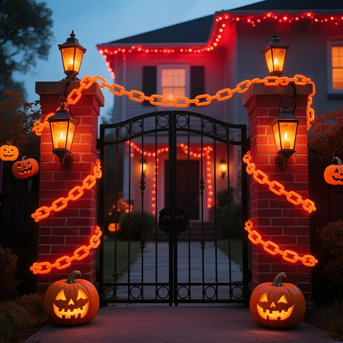Cadena de luces LED solares de Halloween para exteriores, decoración de lámparas para patio, fiestas, celebraciones navideñas y atmósfera de terror