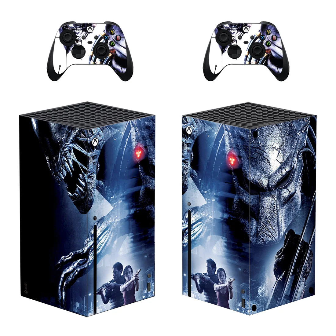 Pegatina protectora de Alien vs. Predator, adhesivo de vinilo para consola Xbox Series X y mando XSX