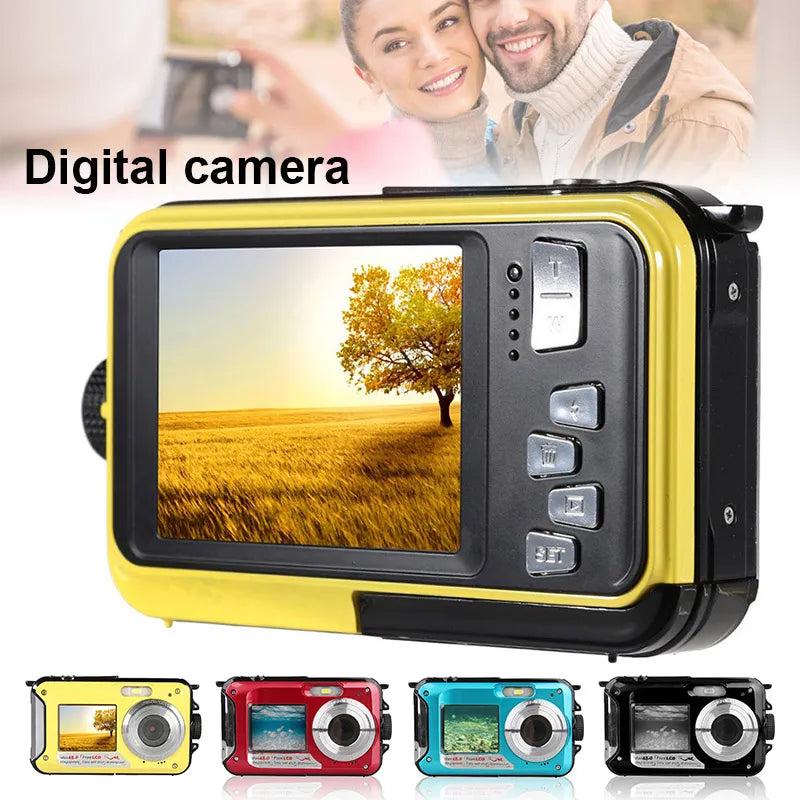 Cámara Digital de alta definición, impermeable, subacuática, pantalla Dual de 48 millones de píxeles, cámara Digital de punto y disparo, cámara Vlog
