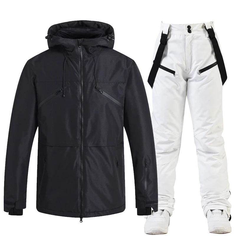Conjunto de traje de esquí impermeable para hombre y mujer, traje de nieve, conjunto de chaqueta y pantalón de esquí, ropa de exterior, snowboard, en general