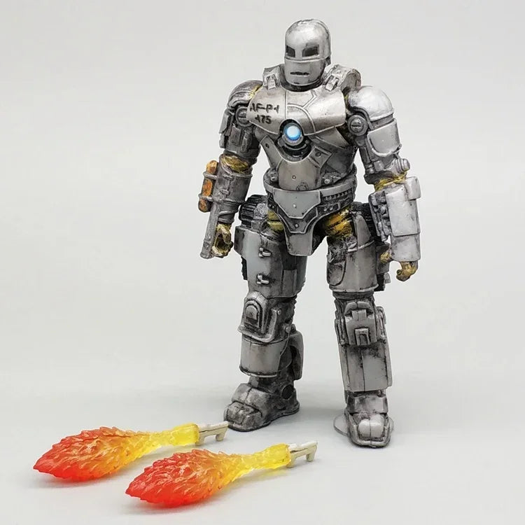 Marvel-figura de acción de Iron Man, modelo de máquina de guerra de 3,75 pulgadas, modelo de los vengadores, juguetes, regalos, estatuas de Anime, colecciones de estatuillas