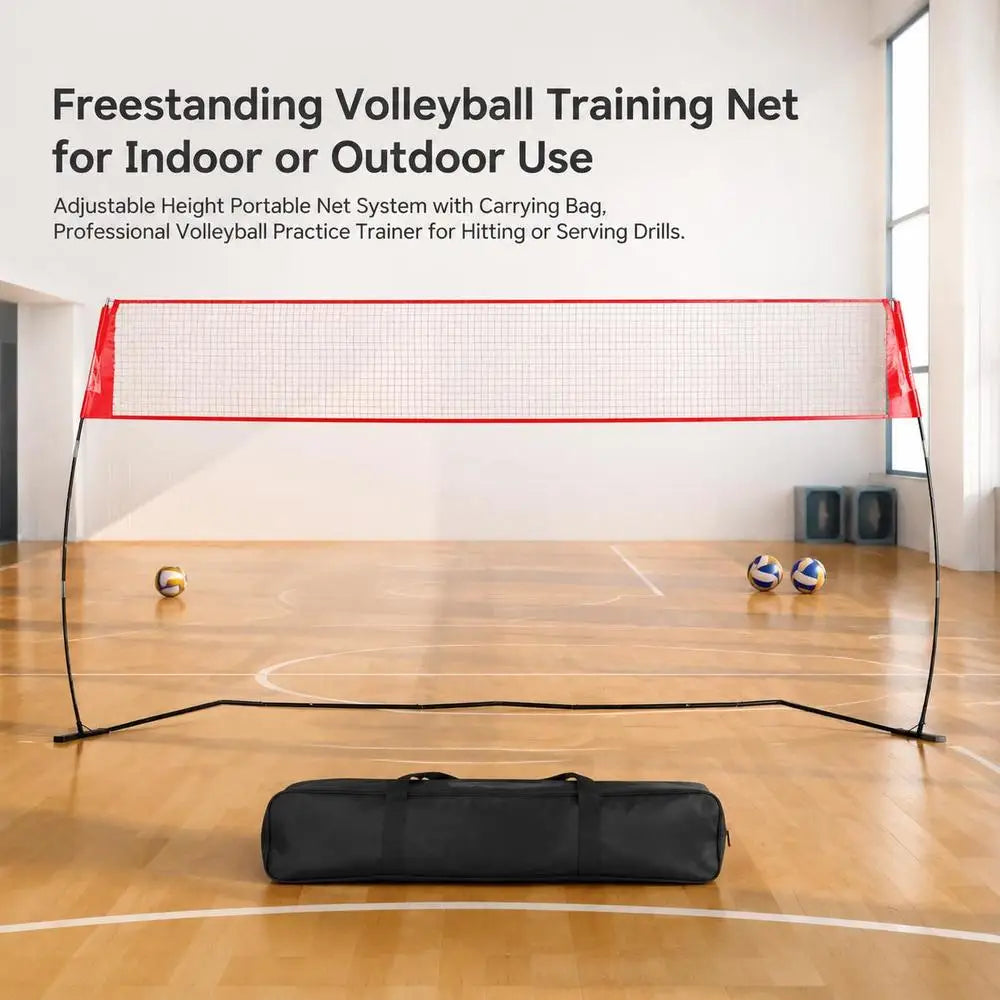 Red de voleibol, red de voleibol ajustable en altura, 4,3 x 2,3-2,4 m, red de voleibol portátil para playa, red de voleibol plegable con pelota de voleibol y bolsa de transporte, para jardín, playa