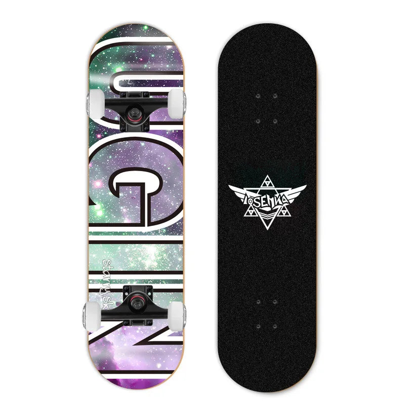 Patineta de Doble Kick para Principiantes, 7 Capas de Madera de Arce, Cuatro Ruedas, Cruiser Urbano, Tabla Completa para Adultos, Hombres, Mujeres y Adolescentes