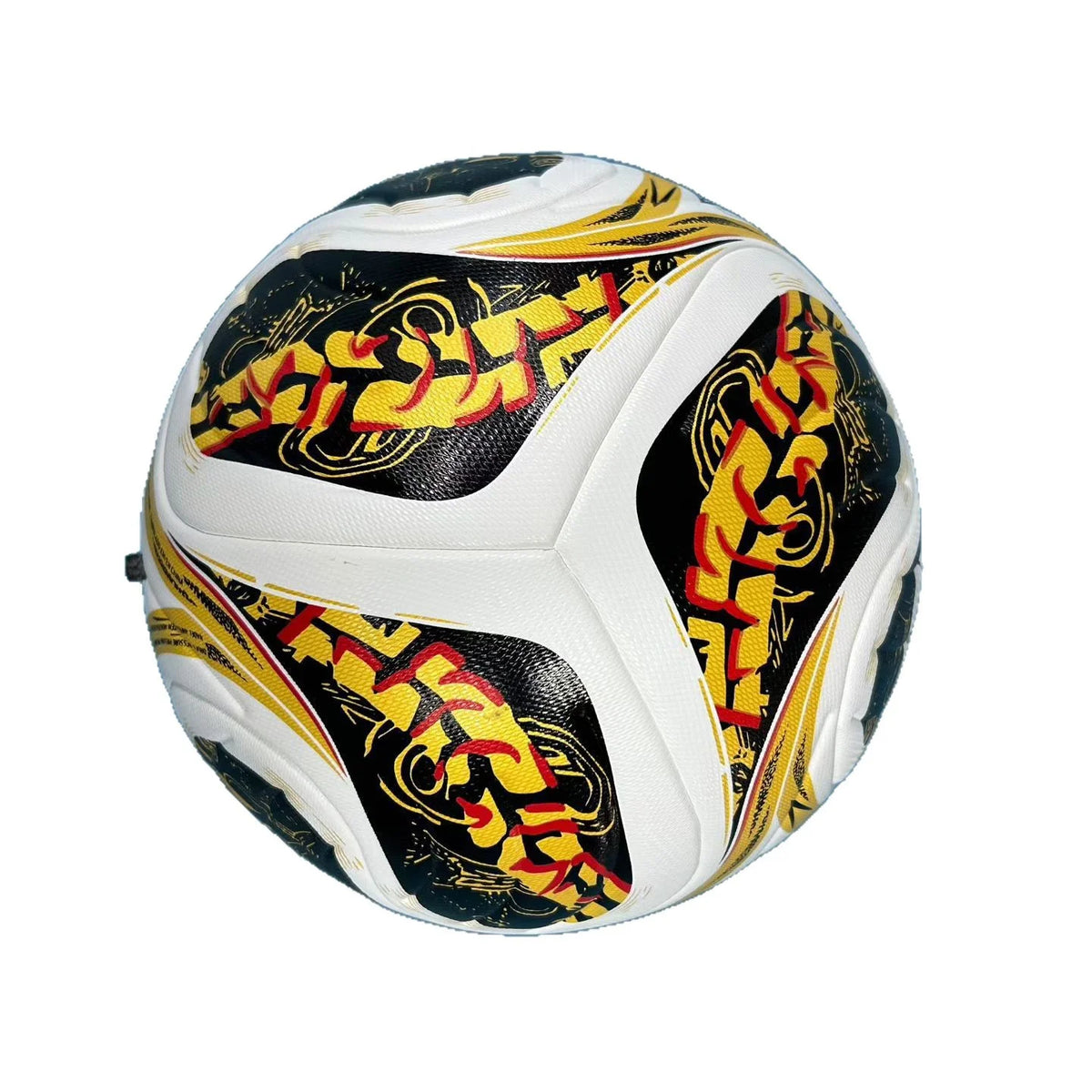 Balón de Fútbol Profesional de Cuero PU de Alta Calidad, Talla 5, con Impresión de Lámina Dorada Termoadhesiva, Alta Resistencia a la Abrasión, Personalizable