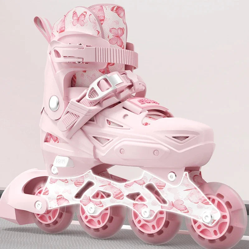 Patines de Ruedas Ajustables para Niños 2026, Tallas 26-41, Patines de 4 Ruedas para Niños y Niñas Principiantes, Calzado Casual
