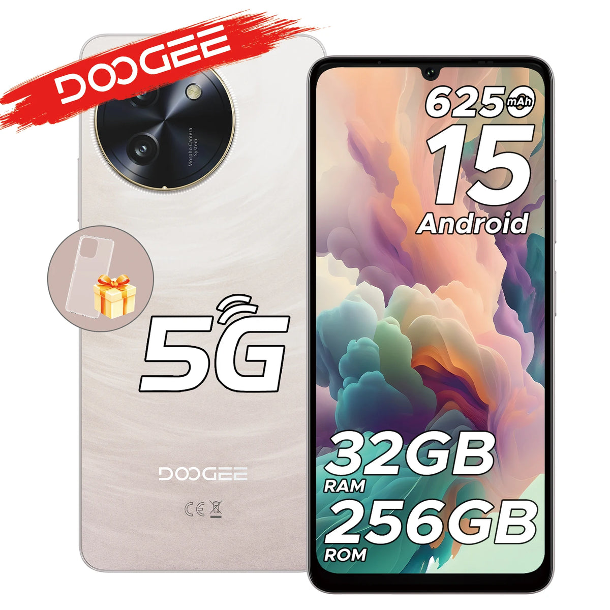 Smartphone DOOGEE Note59 Pro Android 15 5G HD, 32 GB RAM, 256 GB ROM, batería mAh, versión global