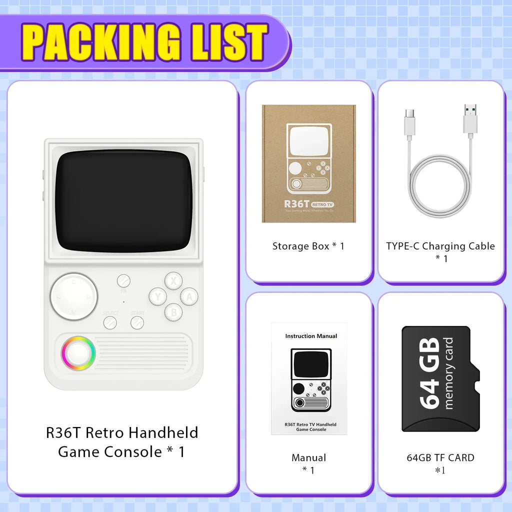 Consola de videojuegos portátil retro RG35, sistema EmuEMEC, pantalla IPS de 3.5'', multijugador Wi-Fi, consola de bolsillo portátil