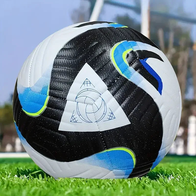 1 pelota de fútbol profesional de tamaño oficial 5 (desinflada), para entrenamiento de competición al aire libre para adultos, entretenimiento, resistente al desgaste
