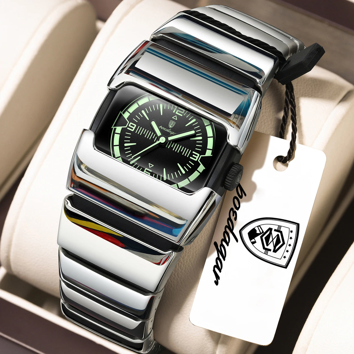 Reloj de pulsera para hombre POEDAGAR de alta calidad, luminoso, resistente al agua, de acero inoxidable, reloj de cuarzo deportivo a la moda para hombre