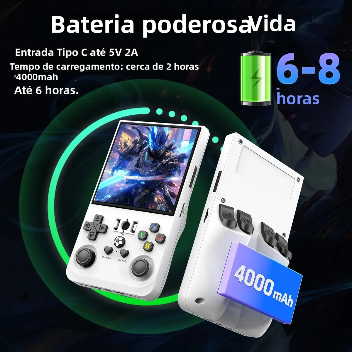 Consola de videojuegos retro portátil R36MAX, chip RK3326, más de 22,000 juegos, sistema Linux de código abierto, pantalla HD de 4 pulgadas, reproductor de juegos portátil de bolsillo
