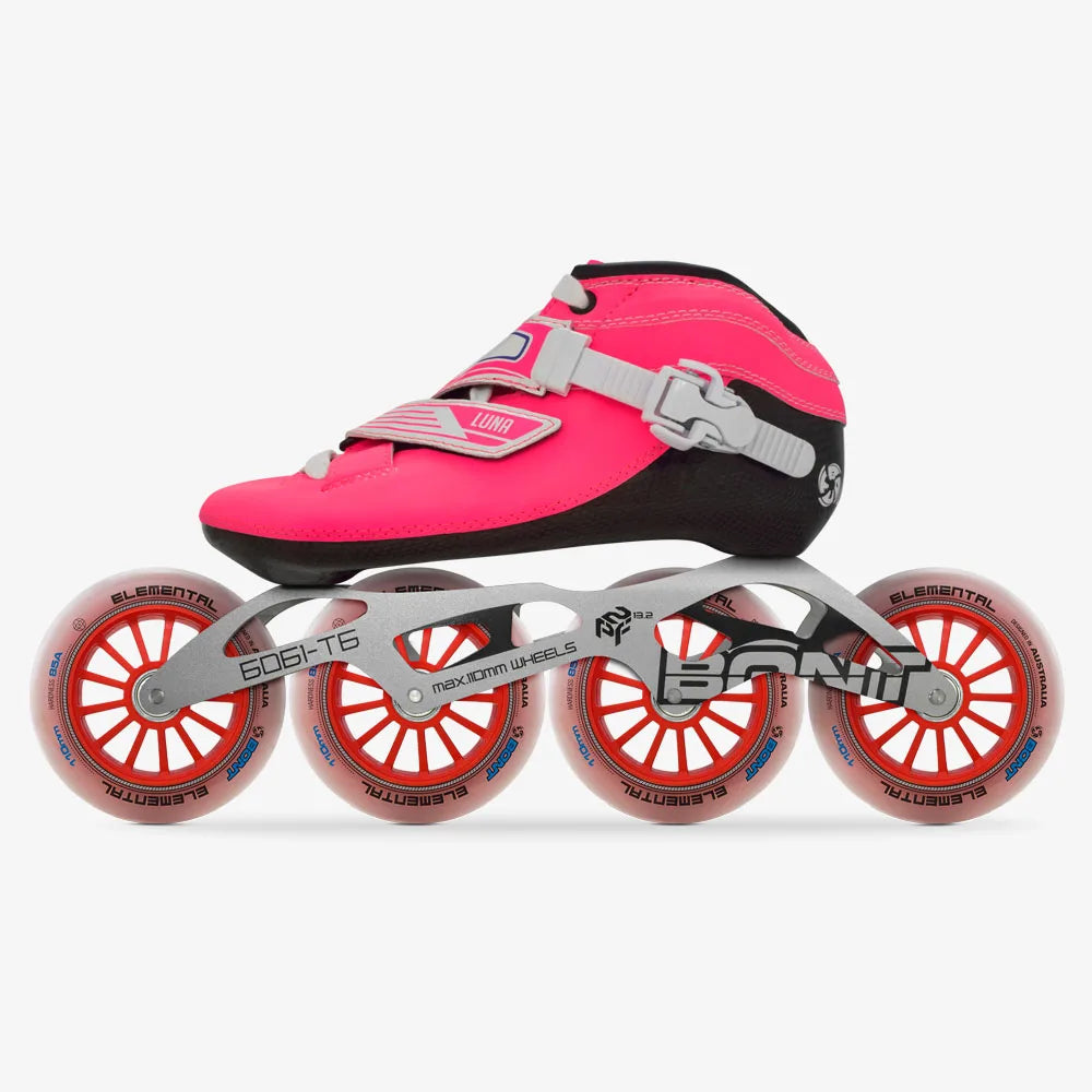 100% patines de velocidad BONT originales LUNA 2PT patín en línea botas de fibra de carbono termomoldables patines de carreras tipos niños adultos
