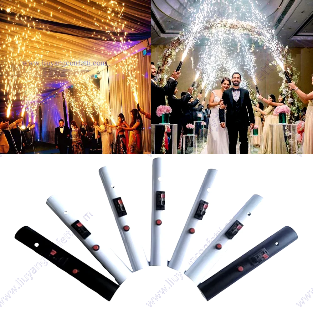 Lanzador de Pirotecnia Fría Manual para Novias, Bodas, Fuegos Artificiales, Escenarios, Cumpleaños, Chispas, Velas, Fuentes de Hielo, Fiestas, Eventos, DJ