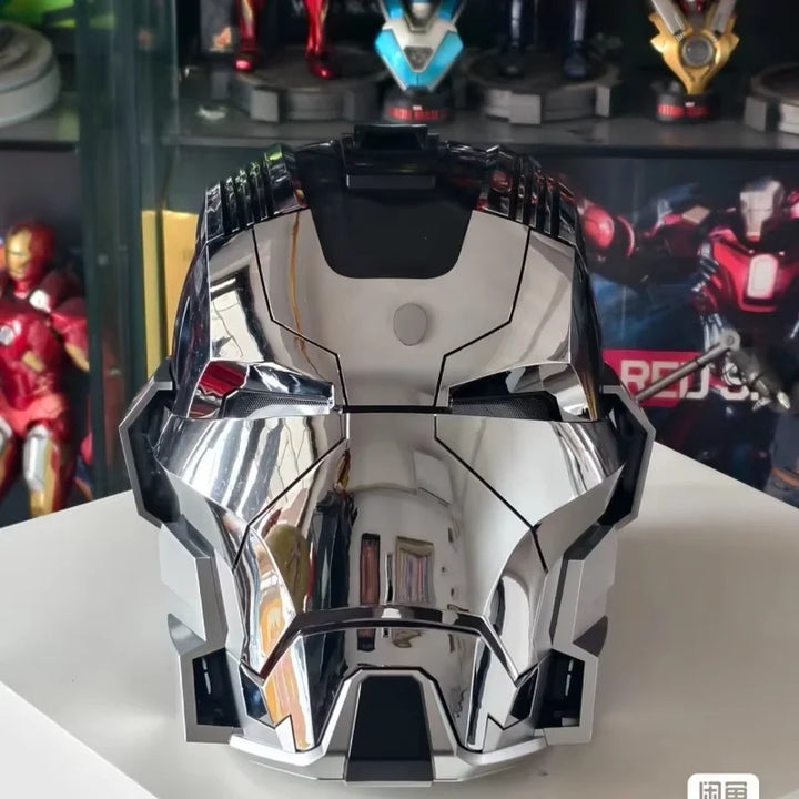 Casco Mecha Iron Man Mk17 Mk5 Pro Max con Control Remoto por Voz, Accesorio de Cosplay para Niños, Decoración Navideña, Regalo de Cumpleaños
