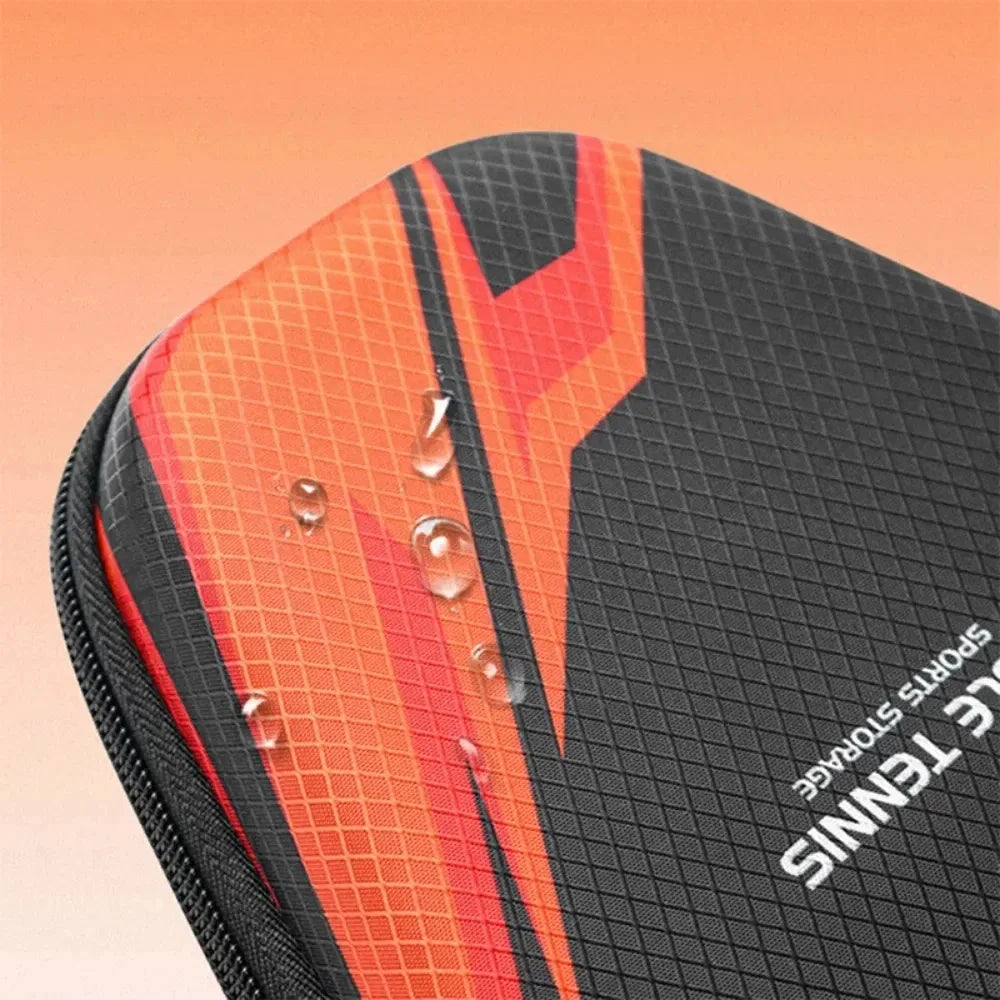 Funda para raqueta de tenis de mesa EVA, bolsa de almacenamiento para raquetas de ping-pong con carcasa rígida, impermeable y a prueba de polvo, con correa elástica, estilo Mecha.