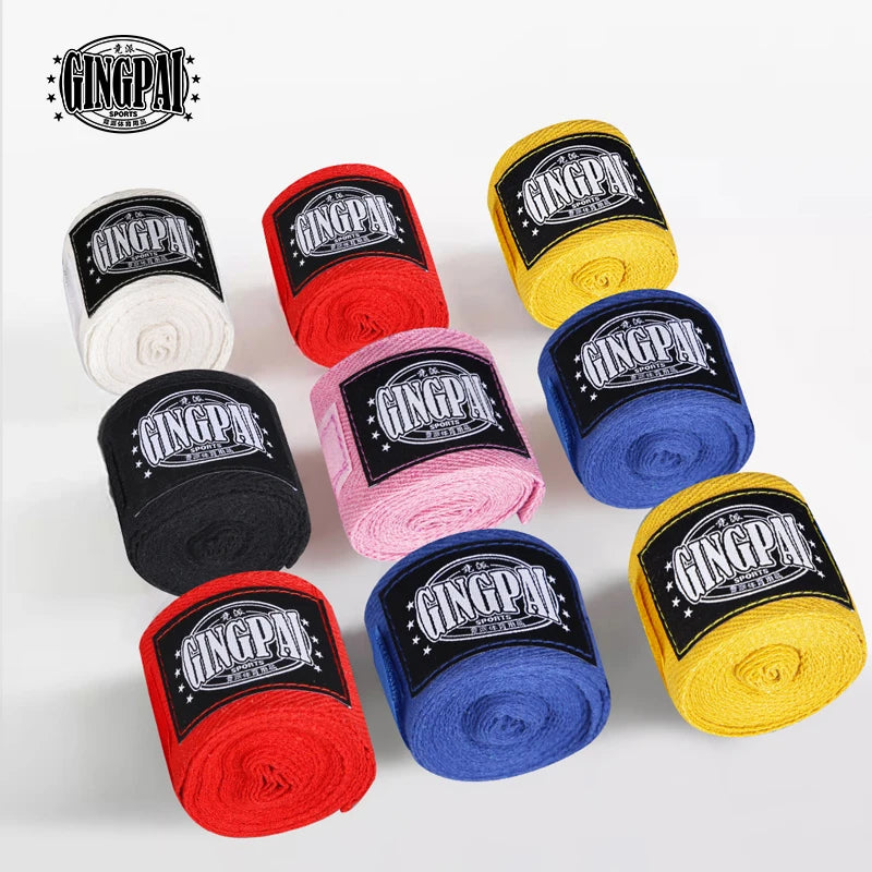 Vendaje de boxeo de algodón elástico, Protector de manos, envoltura de muñeca, banda de mano, Fitness, Sanda, Muay Thai, Karate, puño deportivo, 3/5M