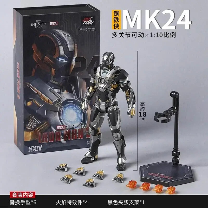 Figura de acción Iron Man Mark 50, modelo coleccionable de lujo con articulaciones completas y accesorios reemplazables, ideal para que los fanáticos del anime lo coleccionen.