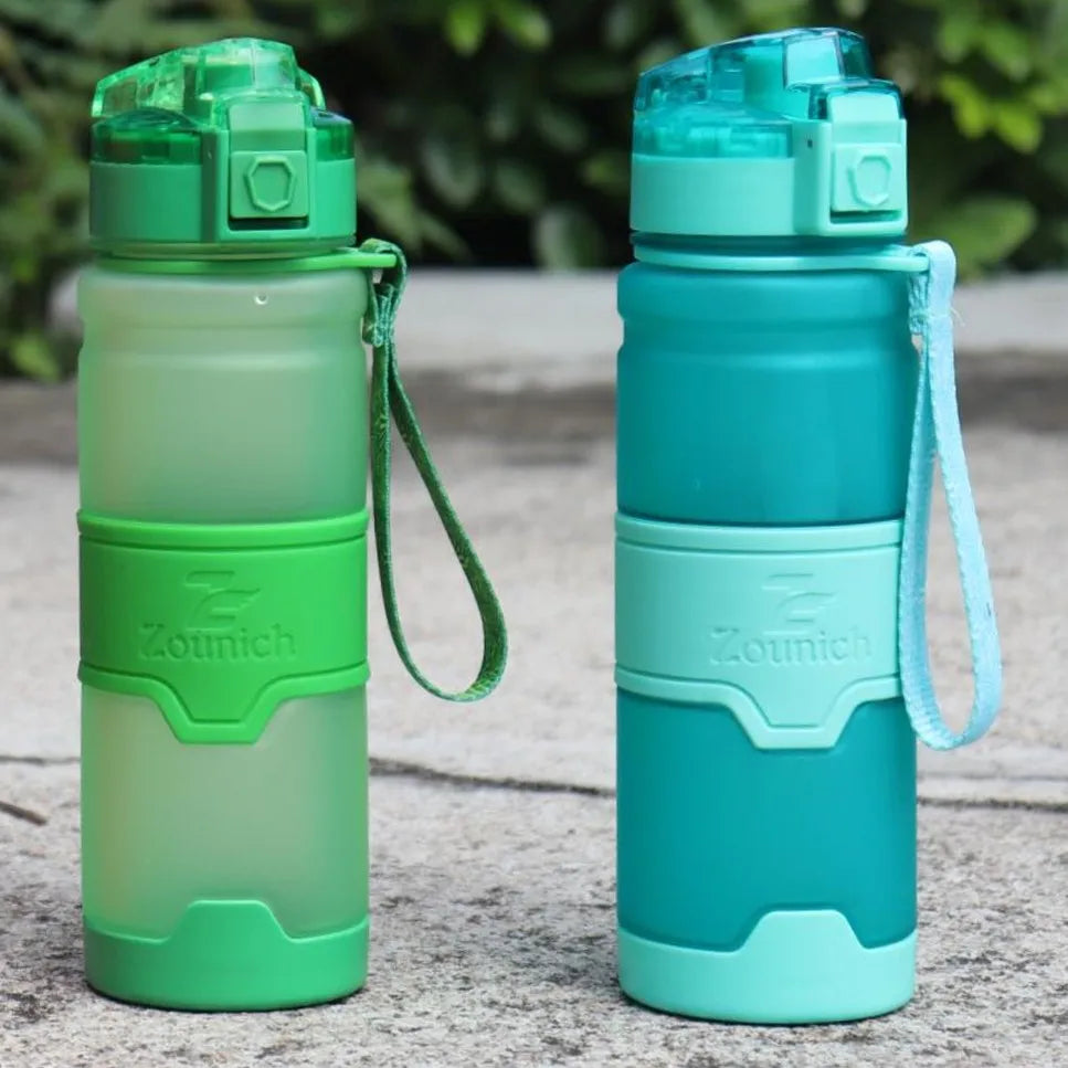 ZOUNICH-botellas de agua deportivas portátiles, a prueba de fugas, de plástico, para viajes al aire libre, sin BPA, 400/500/700/1000ML, gran oferta