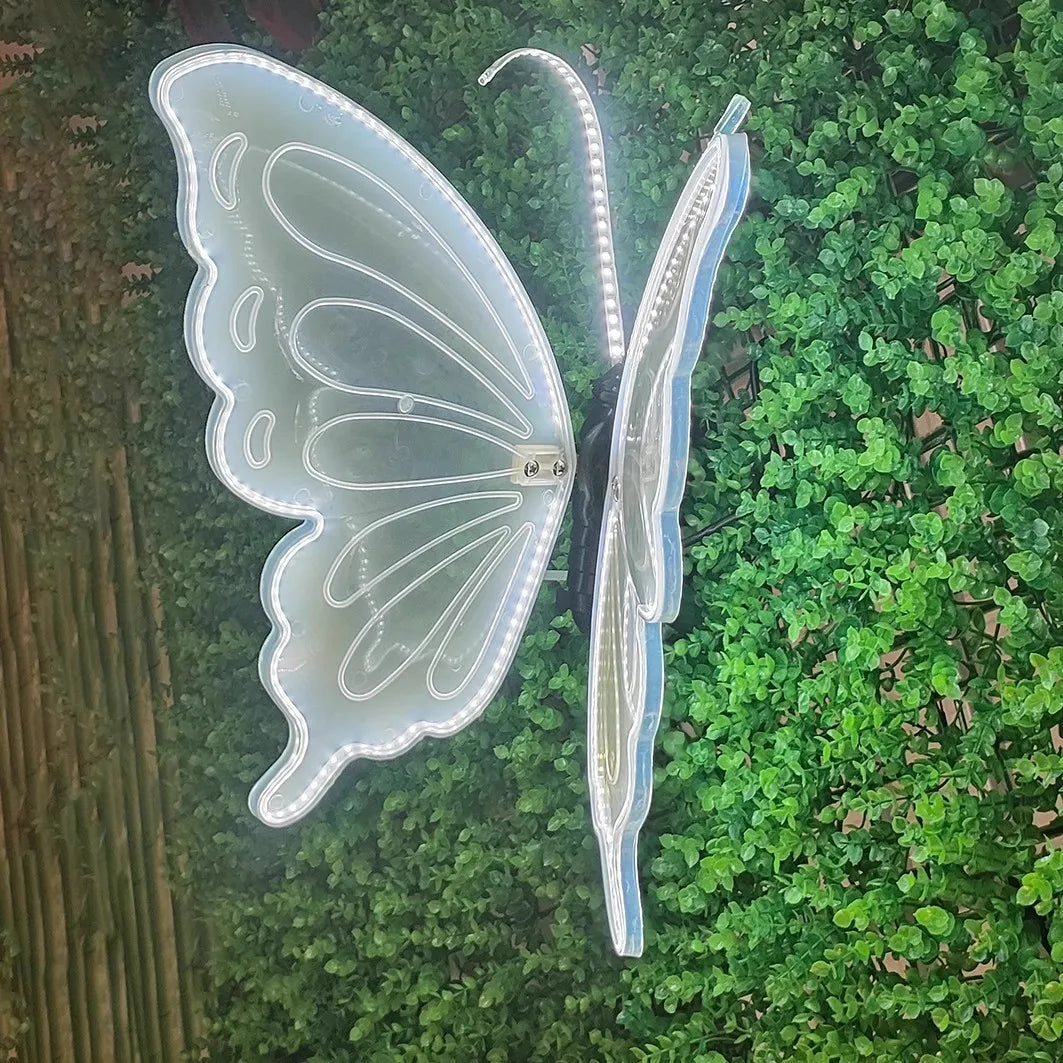 Lámpara de mariposa luminosa LED para exteriores, decoración de bodas, fiestas de vacaciones, jardín, patio, iluminación decorativa navideña