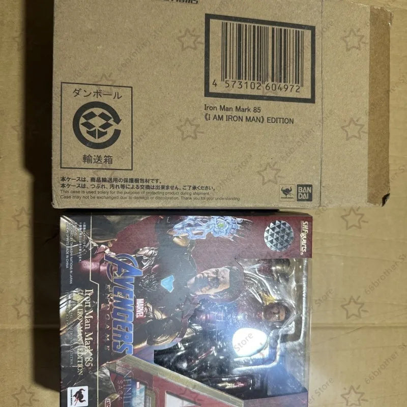 Nuevo en caja Bandai SHF Avengers 4 Final Battle Iron Man MARK85 MK85 Versión con daños de batalla y función de "Finger Snap" Regalo