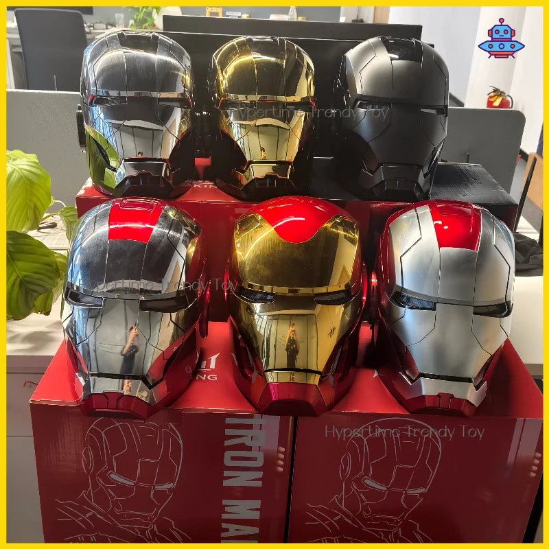 Casco de Iron Man con Control de Voz Inteligente, Réplica Exacta 1:1, Set Multiseries, Equipo de Exhibición Premium, Coleccionable de Alta Gama