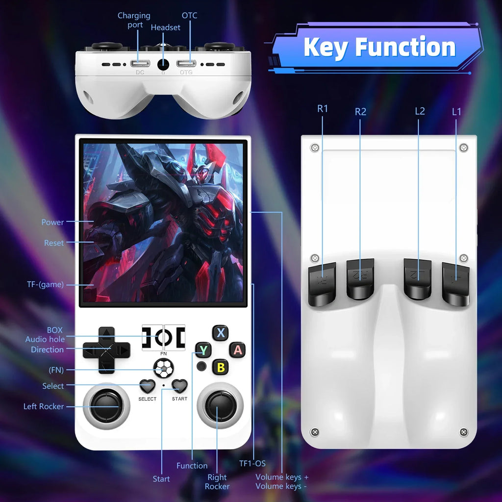 RG46 Retro Handheld Video Game Console RK3326 Chip 64/128G Linux System Open Source 4‘’HD Screen Portable Pocket Game Player