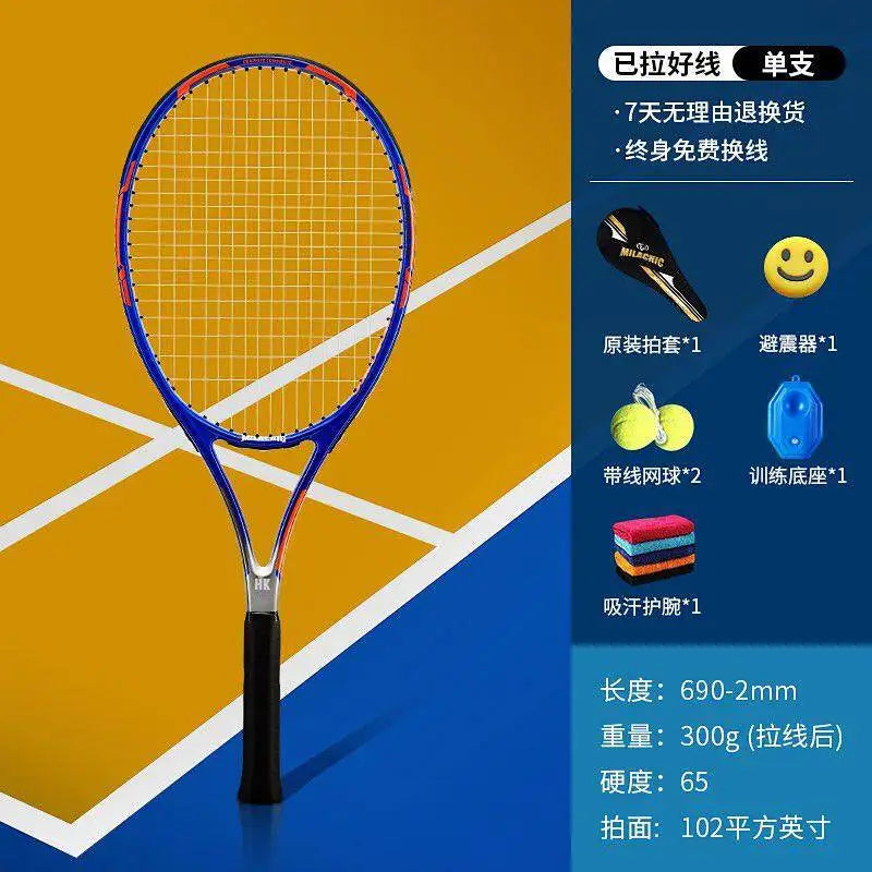Raqueta de Tenis de Fibra de Carbono Compuesta para Principiantes, Amateurs, de Entrada, Individual y Doble, Set de Raquetas de Tenis
