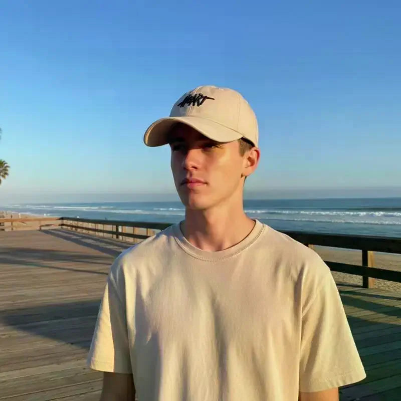 Gorra de béisbol bordada y lavada para hombre y mujer, con protección UV, gorra de sol ajustable para verano.