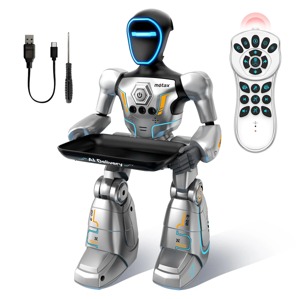 Robot inteligente de control remoto con IA, juguete programable, compañero interactivo con control por voz para educación temprana, robot de reparto, regalo